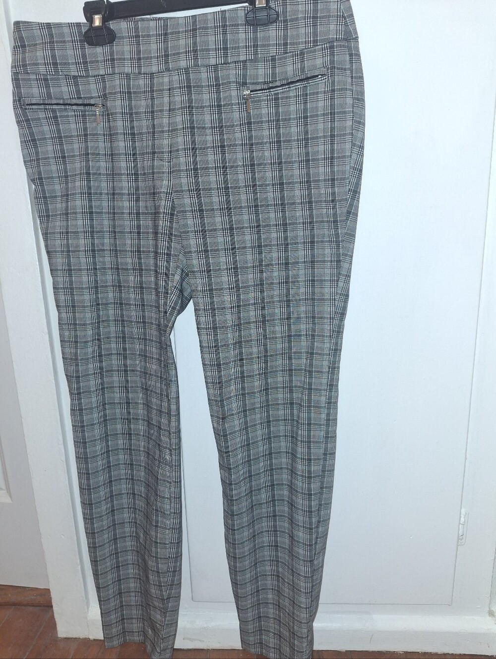 Gray Plaid Dress Pants